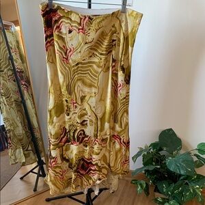 Abstract Patterned Maxi Skirt